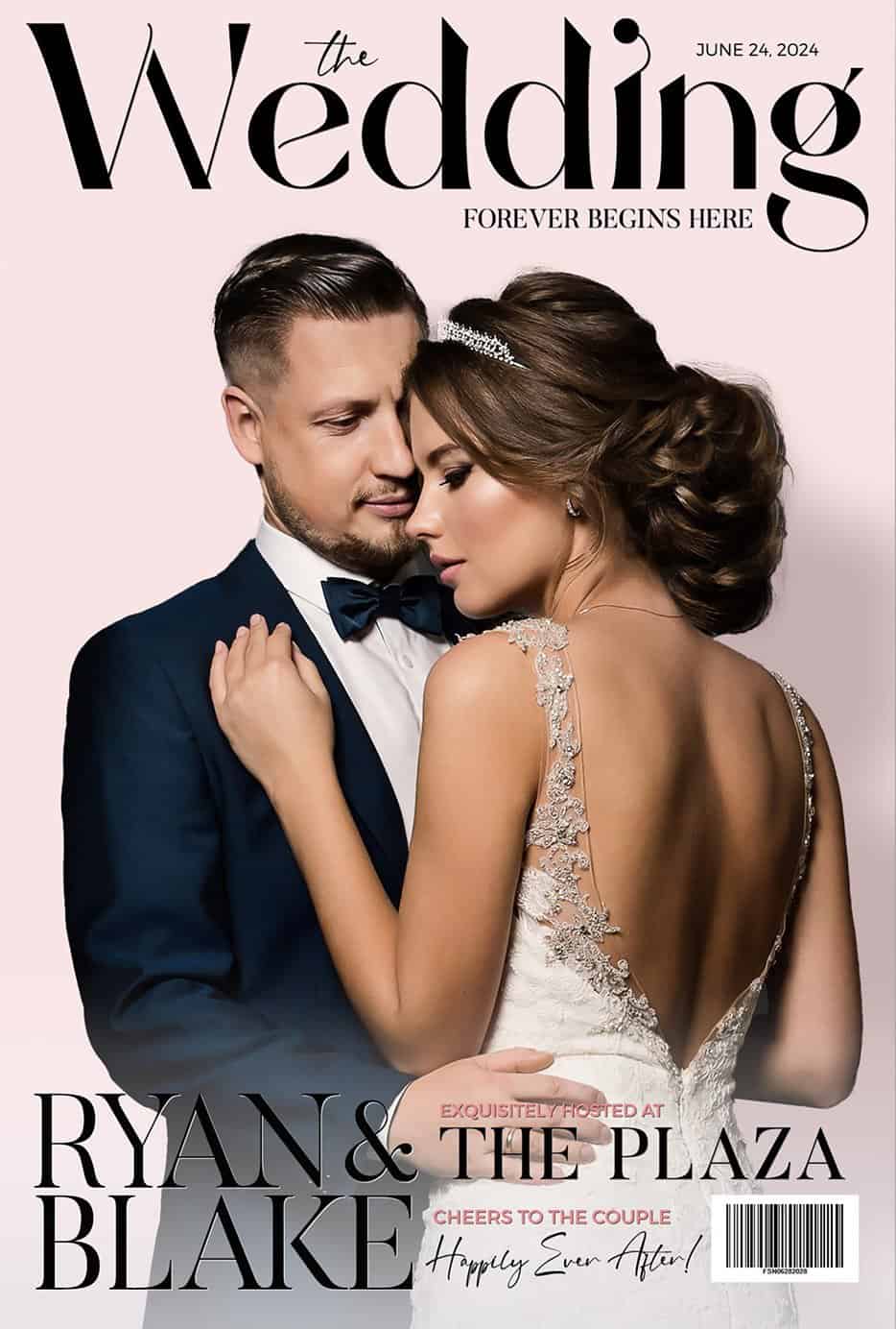 Wedding Magazine Cover Portrait Mirror 4x6 Photo Booth Template